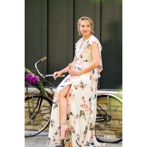 NWT Jenny Yoo Collection Alanna Dress Floral Ohana Bridesmaid Maxi Open Back 8